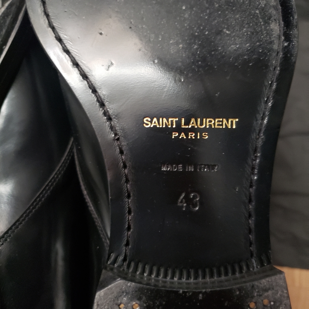 **SOLD***Saint Laurent Black Montaigne 25 Derby Shoe Mens Size 43 - Picture 8 of 10